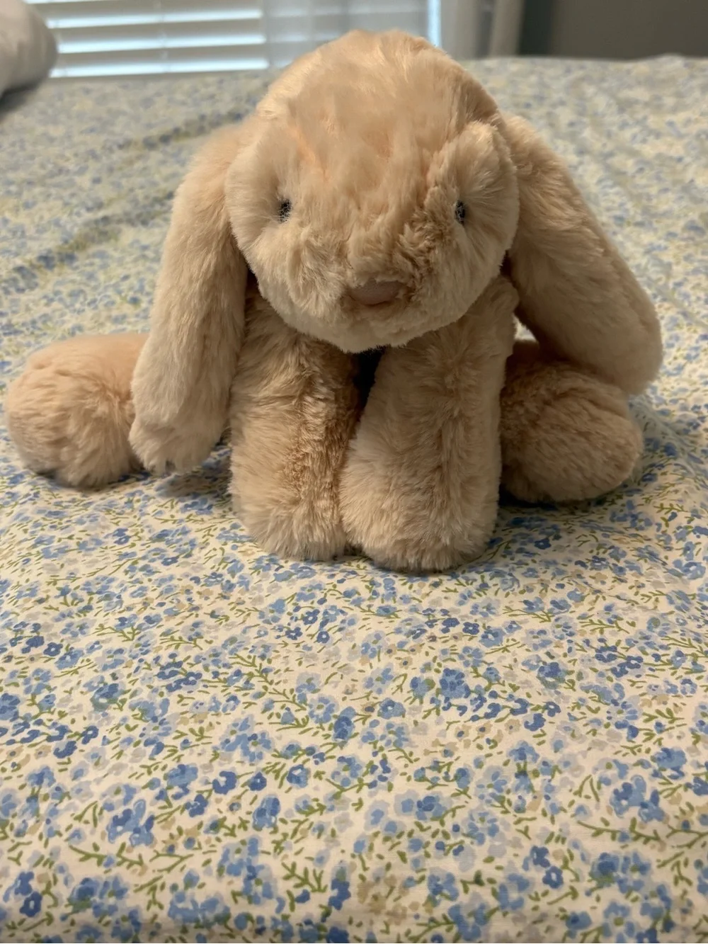 Jellycat Pale Blush Bunny with Fluffy White Tail